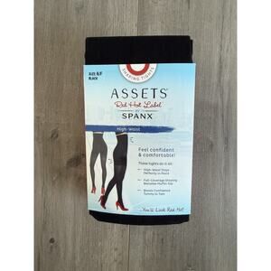 New SPANX Plus Tights Red Hot Label High Waist Black 6 F Black Shapewear